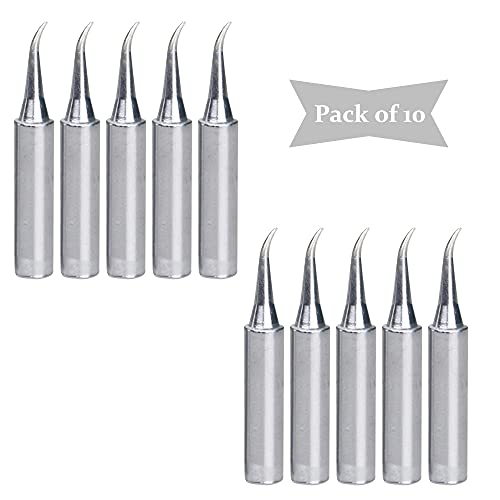 10 Pieces Soldering Iron Tips, 900M-T Solder Welding Replacement Tip Kit for Hakko, Radio Shack, TENMA, ATTEN, Quick, Aoyue, Yihua Soldering Station (900M-T-IS)