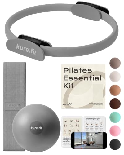 Kure.fit Essential Gray Pilates Kit - 3PC Home Workout Equipment Set