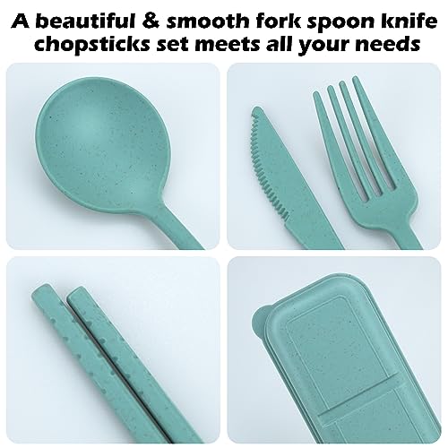 Portable Reusable Utensils Set with Case - 4 Colors
