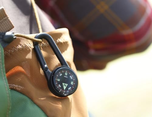 Liquid-Filled Compass with Carabiner – Lightweight Navigation Tool