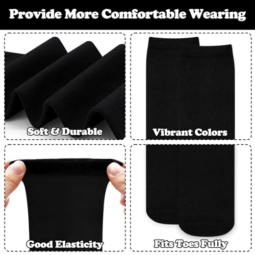 Youth Soccer & Baseball Socks - Kids Athletic Team Sports - 3-6 Years, Black