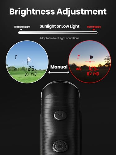 Golf Range Finder with Slope - 1300 Yards, 7X Magnification, Magnetic