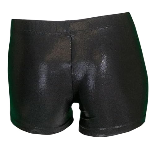 Girls Gymnastics Shorts - Sparkle Dance Athletic Short 10-11 Years