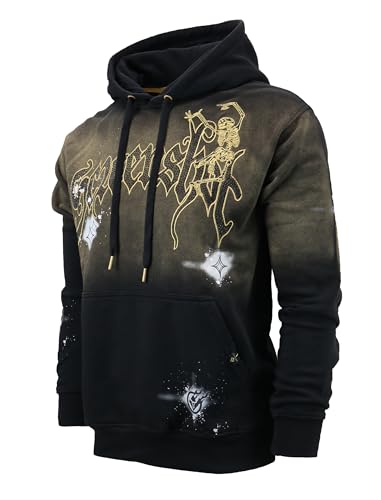 Screenshot Fleece Hoodie 5202 Mens Urban NYC Graffiti Oversized Fleece Sweatshirt XS-Xl Black