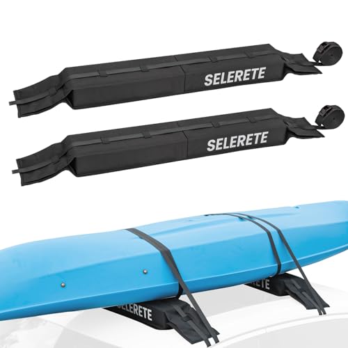 Universal Kayak Roof Rack Pads Set with 20FT Straps - Complete Set