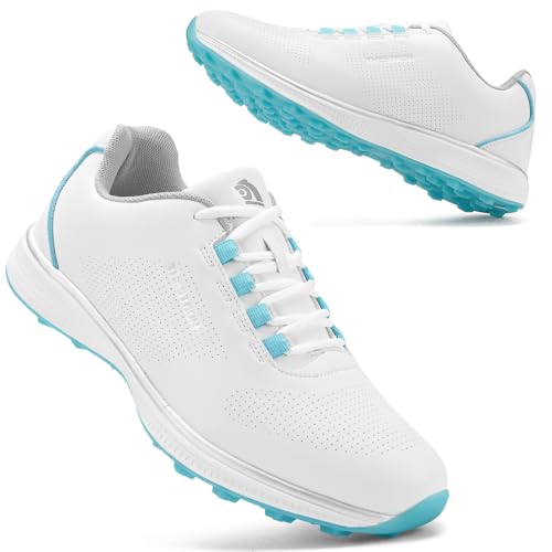 Ifrich Women's Waterproof Spikeless Golf Sneakers - Blue, Size 9 / 556