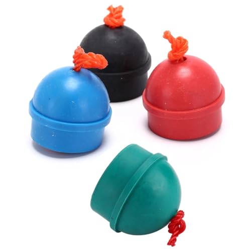 4-Pack Pool Chalk Holder with Cord - Rubber Chalk Organizer