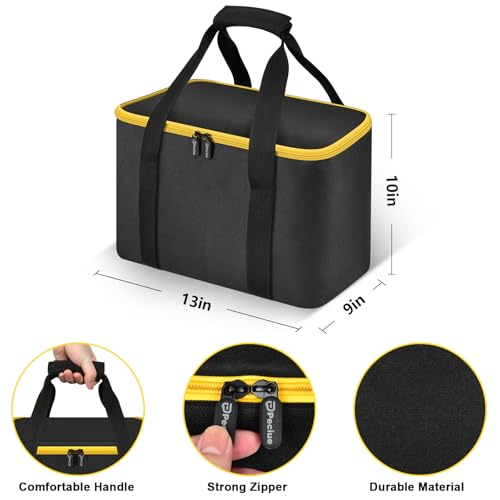 Universal Tool Bag for DEWALT 20V MAX Circular Saw DCS391B/DCS565B, for Makita XSS02Z 18V Sierra Circular, for Milwaukee M18 Skill Saw Blade & Battery & Charger - Case Only (Black)