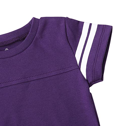 Customized Baby Football Jersey Romper - Purple, 0-3 Months