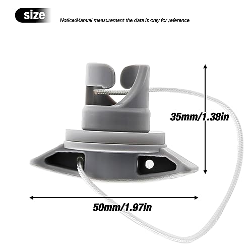 2 Pcs Inflatable Boat Air Valve Caps - Leak-Proof PVC Covers