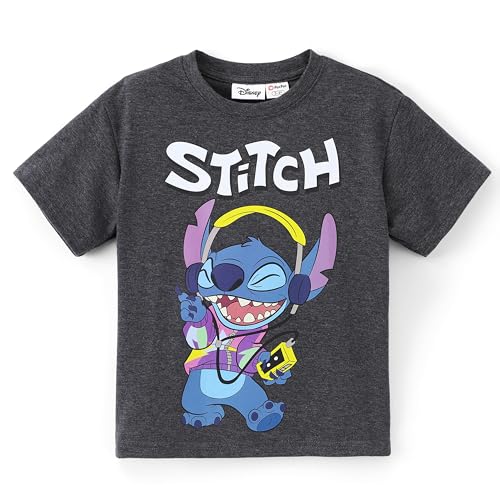 Boys Spiderman T-Shirt - Cotton Short Sleeve Tee - Black+Gray, 8-9Y