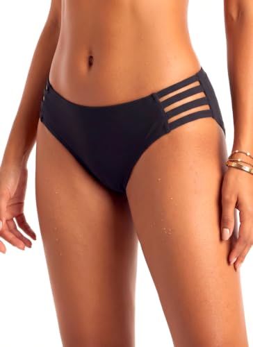 Zmart Women's Strappy Low Rise Black Bikini Bottom — Small