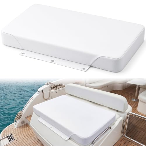 Thick Boat Seat Cushion 30 x 18 x 3.1 in for Kayaks, Decks & Fishing Boats – White