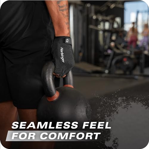 Durable Half Finger Weightlifting Gloves - X-Large Black