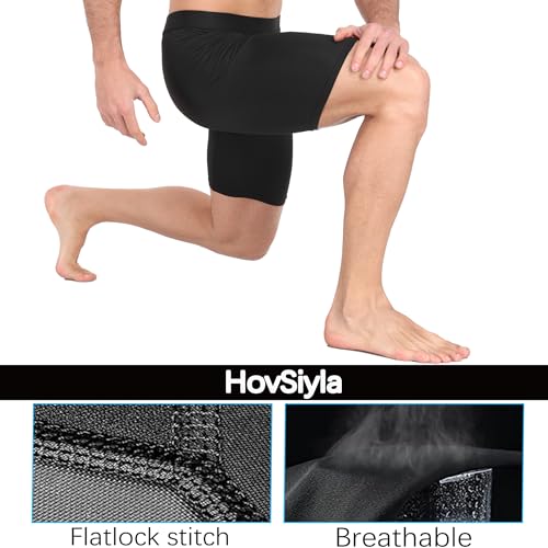 Compression Shorts for Men - Athletic Performance Baselayer - Black, Medium