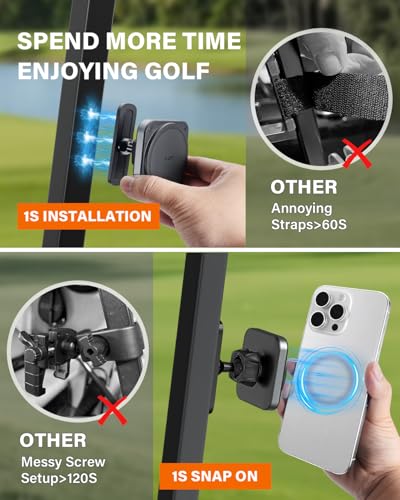 Magnetic Golf Cart Phone Holder - Pro Edition