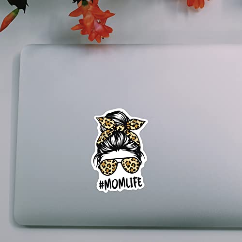 Cheetah Print Mom Life Vinyl Decal Stickers - 2 Pack