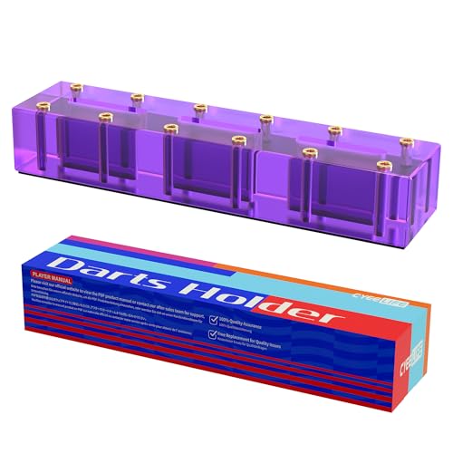 Dart Display Stand for 12 Darts - Premium Acrylic - Purple