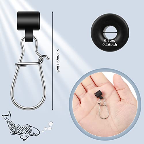 Sumind Pcs Fishing Line Sinker Slides with Duo Lock Clip Hooked