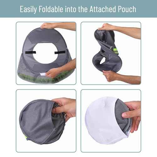 UNCO- Hard Hat Sun Shield, 4 Pack, Gray, Full & Standard Brim Mesh Sunshade High Visibility Reflective, Hard Hat Accessories