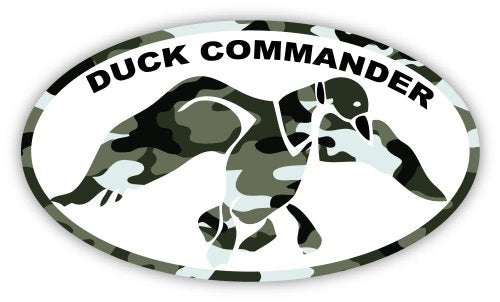 Camo Duck Logo Vinyl Decal Sticker - 6 x 3 Inch Weatherproof