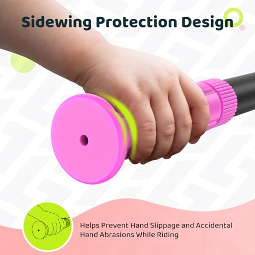 Soft TPR Bike Handlebar Grips with Streamers - Pink
