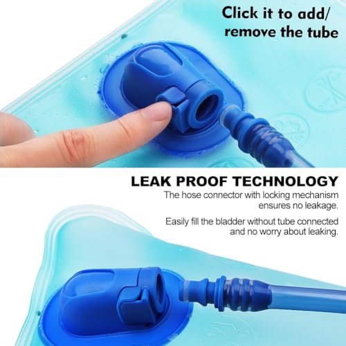 1.5L Hydration Bladder - BPA-Free Leak Proof Water Reservoir - Blue