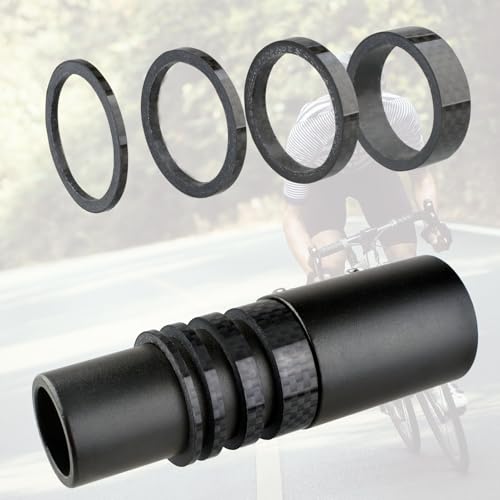 Carbon Fiber Bicycle Headset Spacer Set - 12 Pcs (2mm, 3mm, 5mm, 10mm)