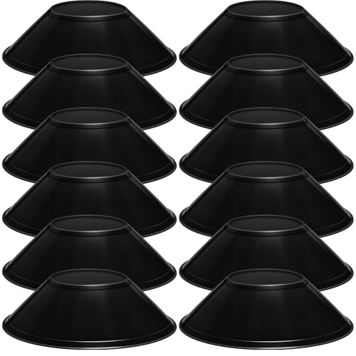 Black Mini Soccer Cones for Agility Training, 12 Pack - Sports & Football Drills