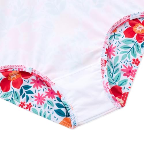 Girls One-Piece Swimsuit with Adjustable Straps - Sizes 4T-12