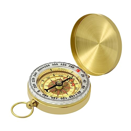 Waterproof Brass Compass for Hiking & Survival - Large Dial