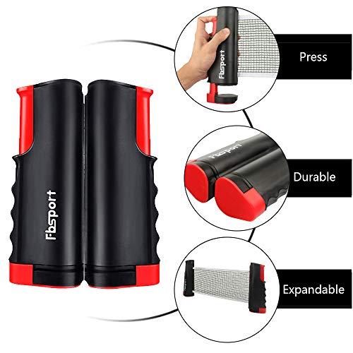 Portable Ping Pong Paddle Set with Retractable Net & Balls
