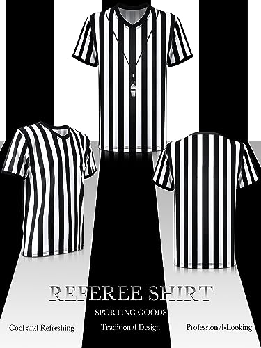 Referee Jersey with Whistle Set - Large Size for Men & Women