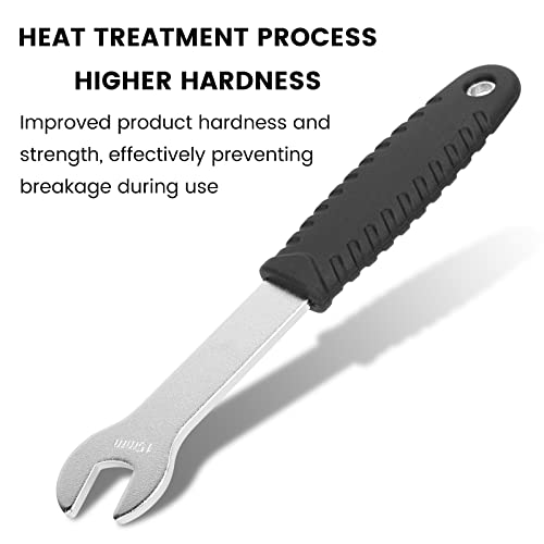 15mm Bicycle Pedal Wrench - Long Handle Spanner for Bike Maintenance