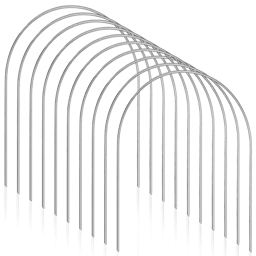 Set of 10 U-Shape Croquet Wickets - Galvanized Steel with Plastic Coating