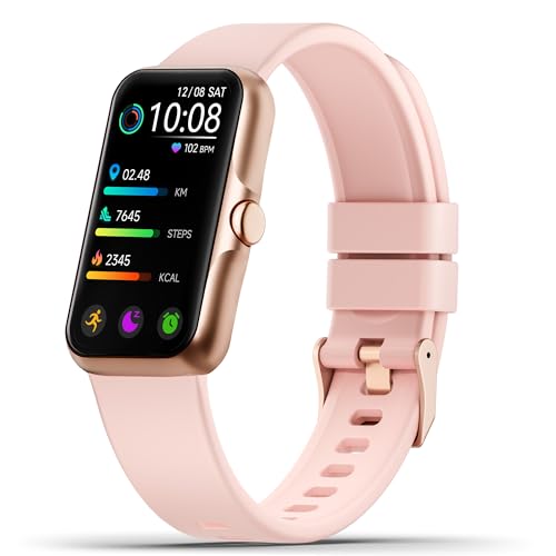 JYUAJOI Fitness Tracker Pink/Purple, 24/7 HR, SpO2, Sleep Monitor, IP68 Waterproof