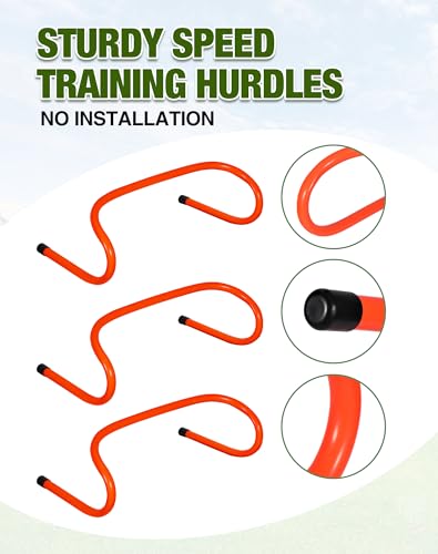 Agility Hurdles Training Equipment Set - 10 Pack Orange