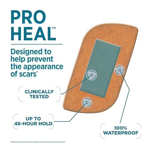 Hydrocolloid Adhesive Bandages for Wound Healing - Large, 5 Count