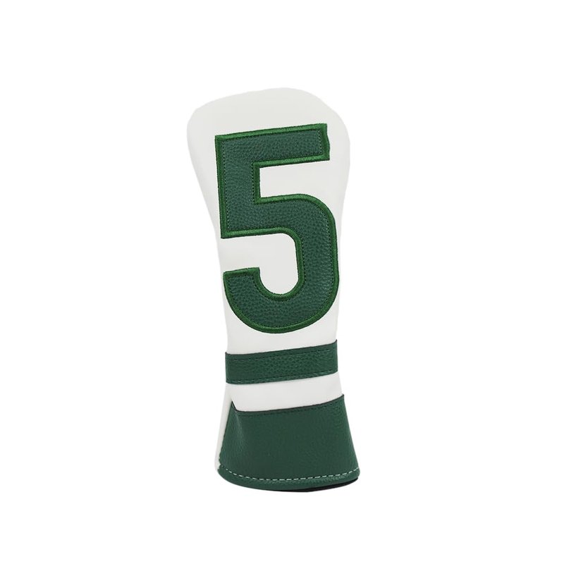 Scott Edward 1/3 Pcs Golf Club Covers, PU Big Number 1 3 5 Golf Headcovers for Driver Fairway and Hybrid Wood Fit Most Brand (Hybrid Green 5)