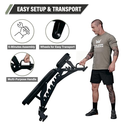 Adjustable Weight Bench - 1300LBS Capacity, 36 Positions - Black