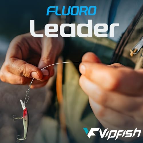 Fluorocarbon Fishing Leader with Crane Swivel - 40LB, 16", 6-Pack