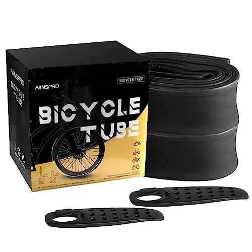 FANSPRO 20 Inch Bicycle Inner Tubes with Schrader Valve – 2 Pack for City, Mountain, BMX, Cruiser Bikes