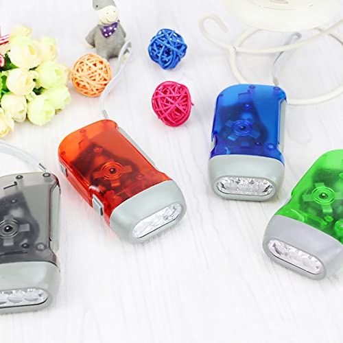 24 Pack Hand Crank LED Flashlights - No Batteries Emergency Portable Light