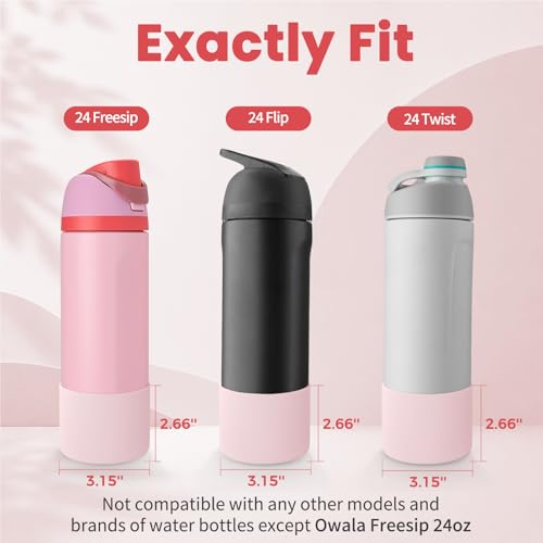 Tall Boot for Owala 24oz Water Bottle - Light Pink