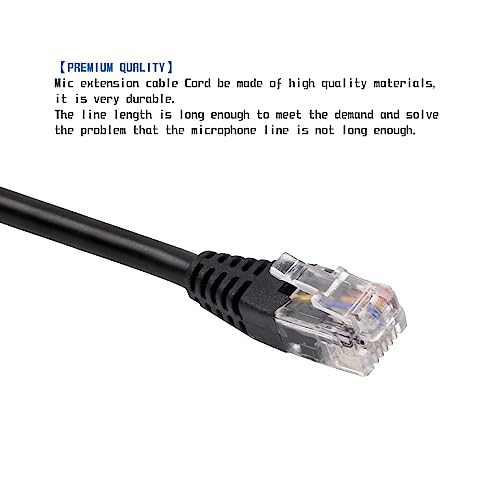 GRC-Y20 2.5M RJ12 6-Pin Microphone Extension Cable for Mobile Radios, 6.5ft