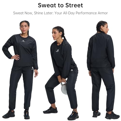 Sauna Suit for Women - Durable Jacket & Pants Set - Large