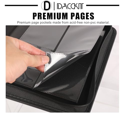 Top Loader Binder for 128 Cards - 4 Pocket Card Holder, Brilliant Green
