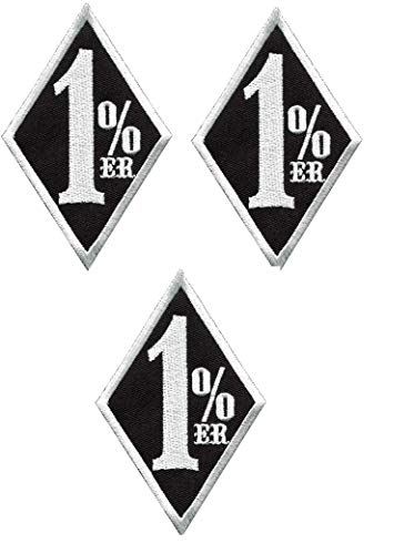 Biker Logo Hard Hat Stickers - Set of 3 - 2 Inch - Black