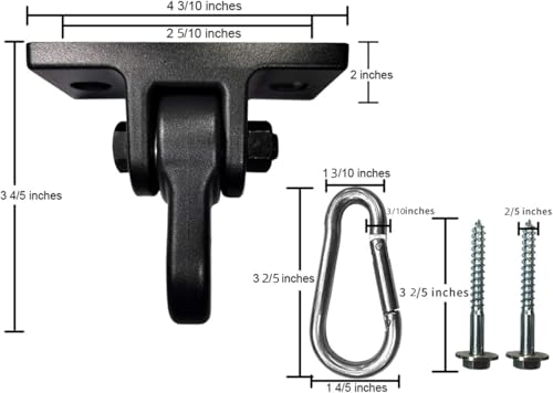 Heavy Duty Swing Hangers with Screws - 5000 lb Capacity, 2 Pack