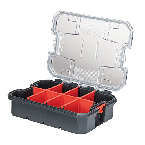 CRAFTSMAN VERSASTACK Storage Organizer, Small Parts Organizer, 8 Compartments, Lid Includes Secure Latch (CMST17827)